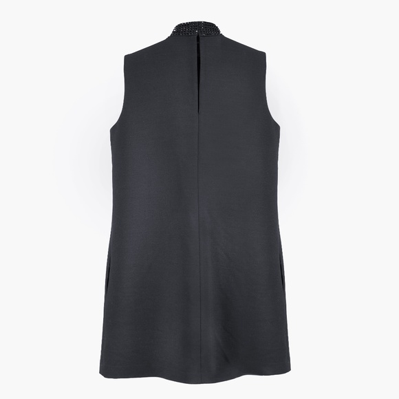 JUDITH & CHARLES Sleeveless Little Black Dress with Studded Collar - Picture 2 of 13
